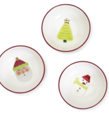 Merry and Bright Set of 3 Christmas Tidbit Bowls