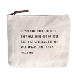 Always Look Lovely Canvas Zip Bag