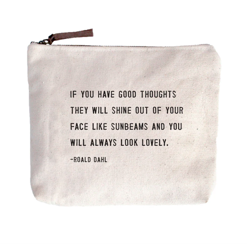 Always Look Lovely Canvas Zip Bag