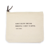 Coco Chanel (Always Believe Something) Canvas Zip Bag