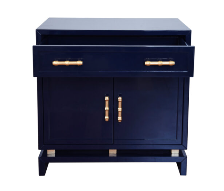 Marcus Navy Lacquered Chest