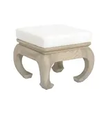 Claudia Pagoda Style Stool/ Linen
