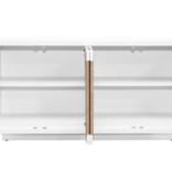 Melrose White Four-Door Cabinet - 69.75" x 20" x 33.75"