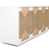 Melrose White Four-Door Cabinet - 69.75" x 20" x 33.75"
