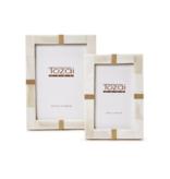 Bone and Brass Photo Frame