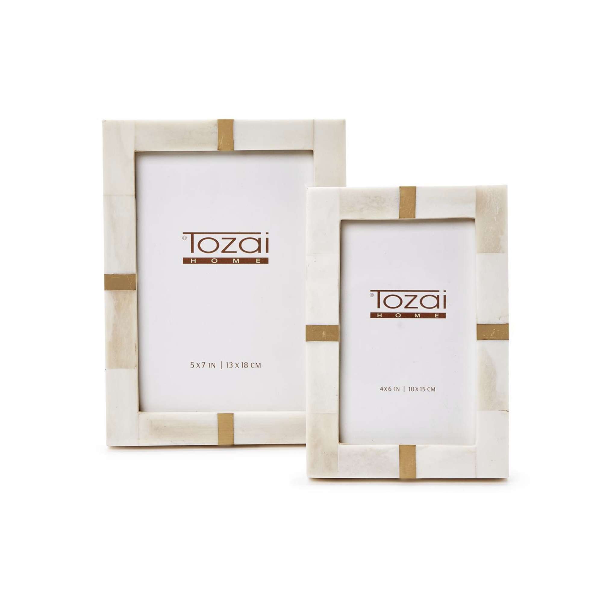 Bone and Brass Photo Frame