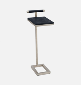 Ellery Silver Accent Table - Navy