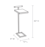 Ellery Silver Accent Table - Navy