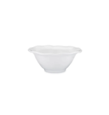 Q Home Design Ruffle White Melamine Round Cereal Bowl