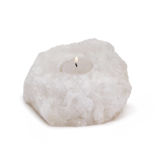 White Quartz Crystal Tea Light Candle