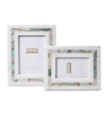 Amazonite Inlay & White Marble Photo Frame - 5 x 7