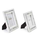 Amazonite Inlay & White Marble Photo Frame - 5 x 7
