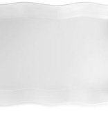 Q Home Design Ruffle White  Small Rectangle Tray