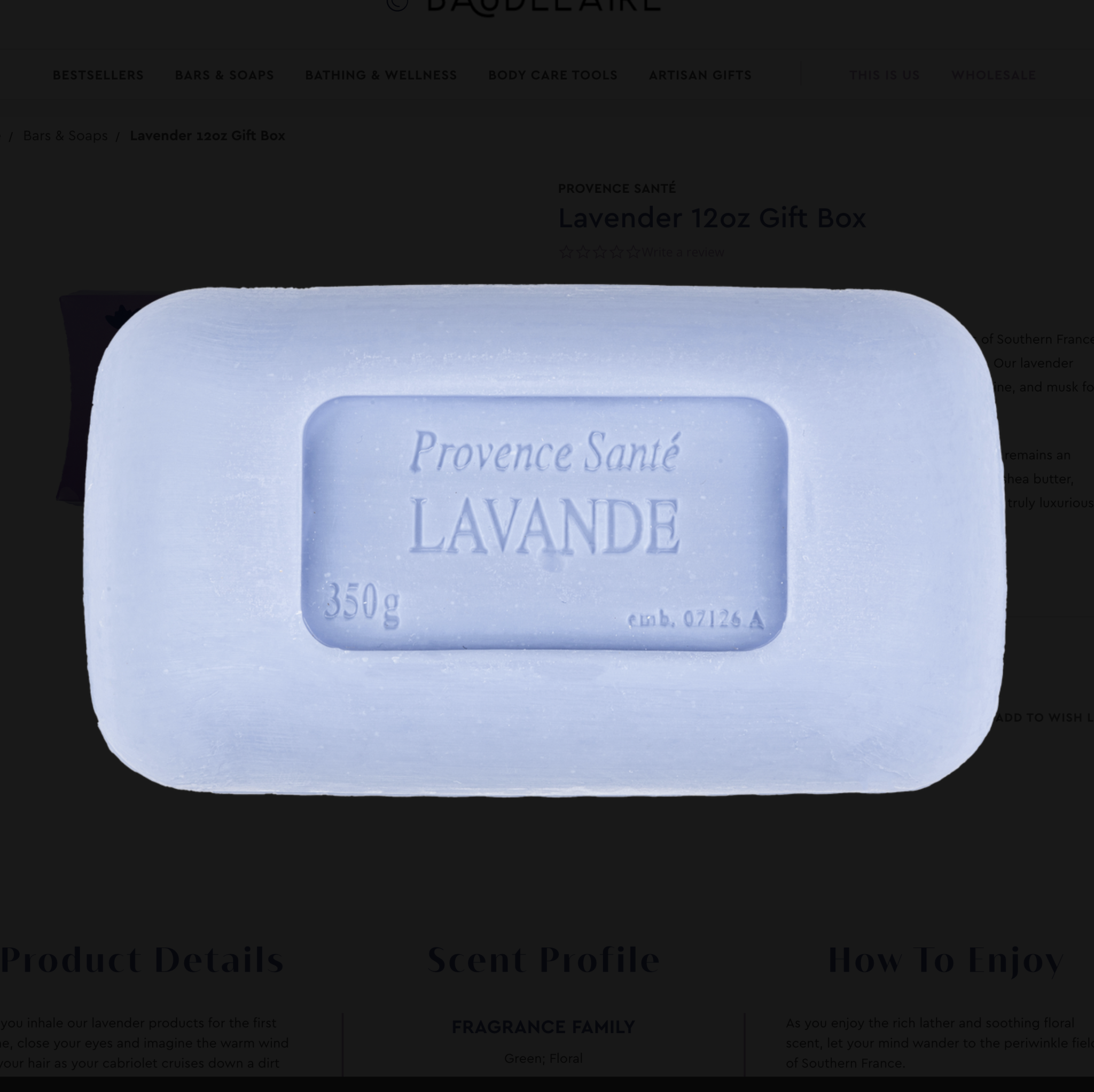 Big Bars Soap  12oz Lavender