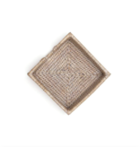Rattan Cocktail Napkin Holder in White Natural