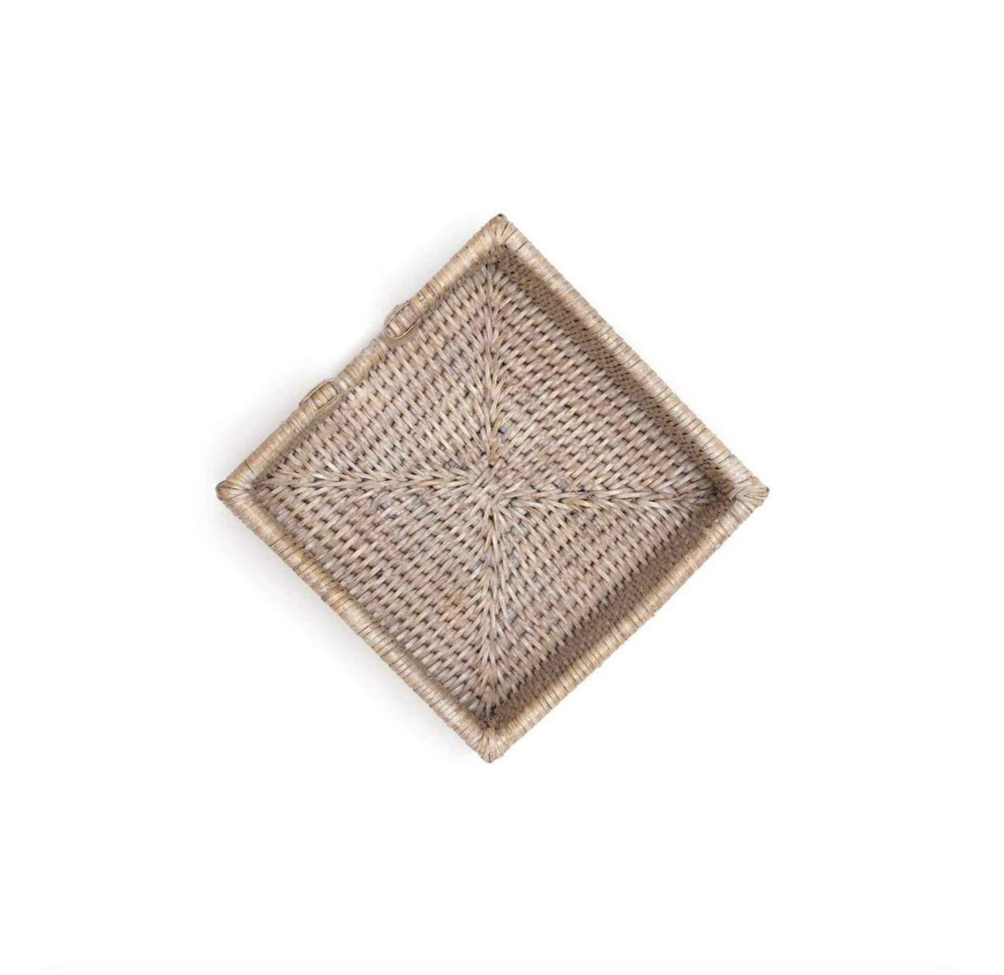 Rattan Cocktail Napkin Holder in White Natural