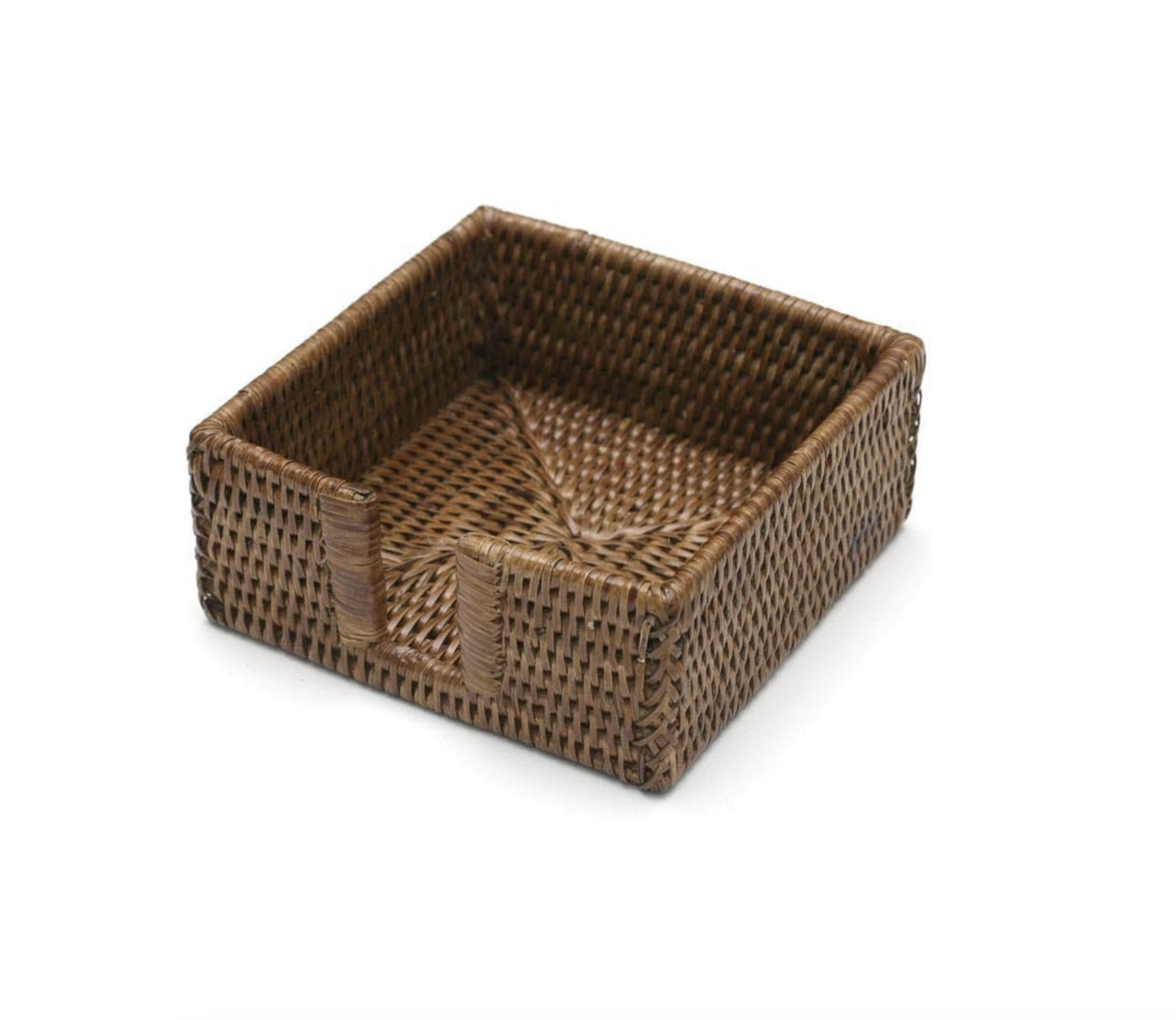 Rattan Cocktail Napkin Holder in Dark Natural
