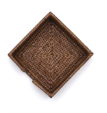 Rattan Cocktail Napkin Holder in Dark Natural