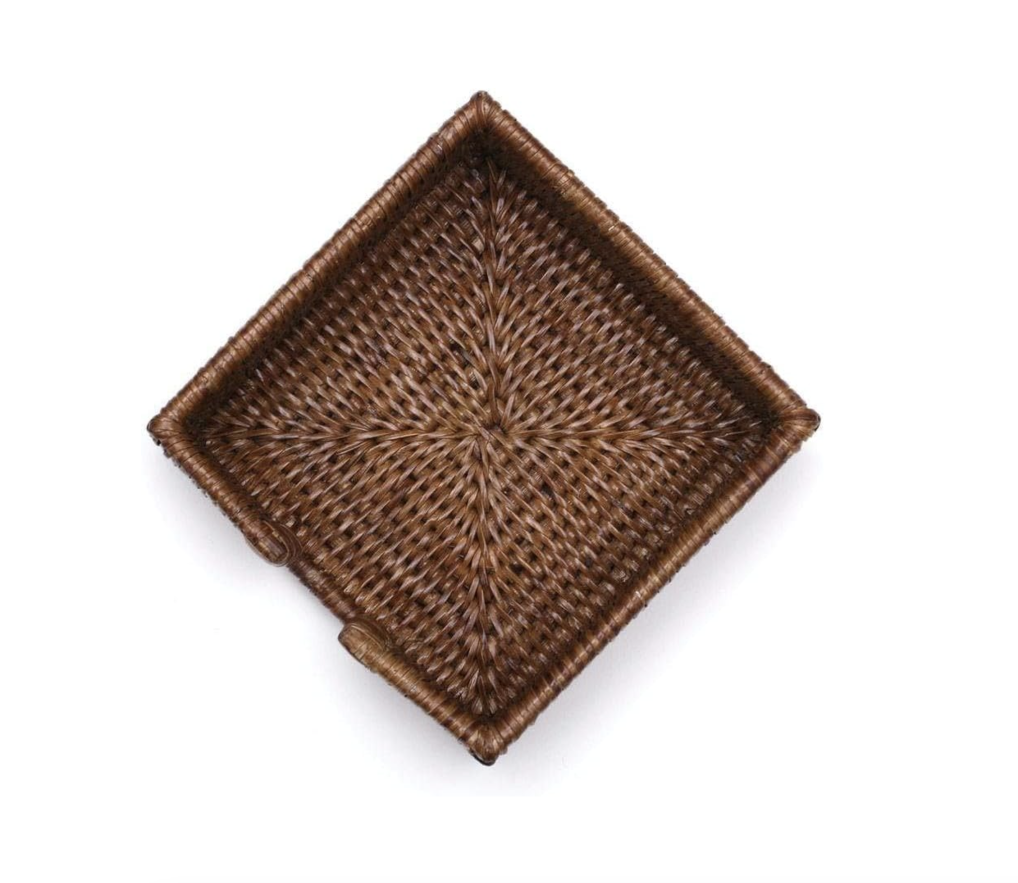 Rattan Cocktail Napkin Holder in Dark Natural