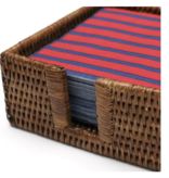 Rattan Cocktail Napkin Holder in Dark Natural