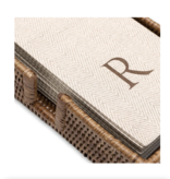 Rattan Guest Towel Napkin Holder in Dark Natural
