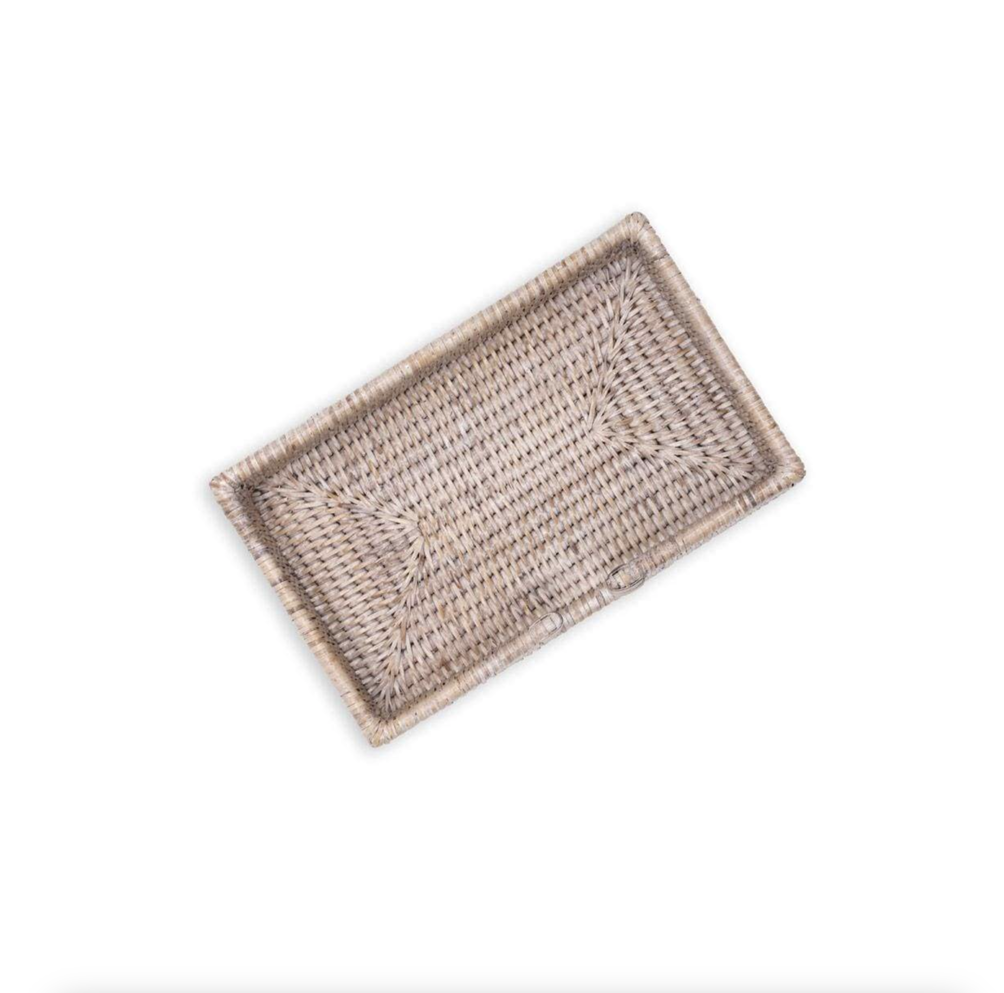 Rattan Guest Towel Napkin Holder in White Natural