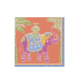 Royal Elephant Paper Cocktail Napkins in Orange