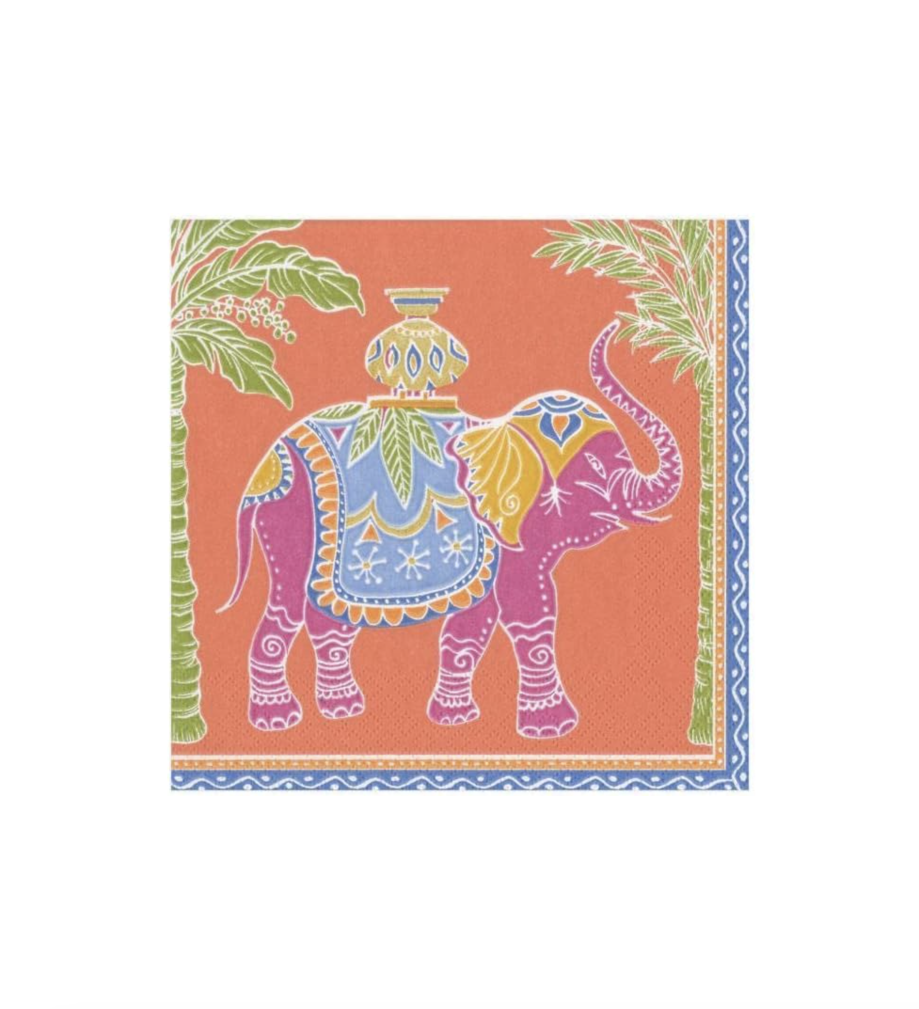 Royal Elephant Paper Cocktail Napkins in Orange