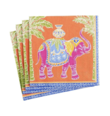 Royal Elephant Paper Cocktail Napkins in Orange