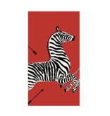 Zebras Paper Guest Towel Napkins in Red