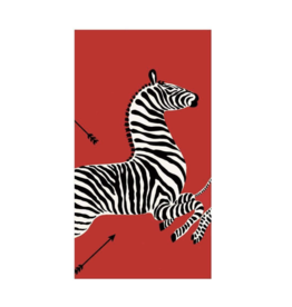 Zebras Paper Guest Towel Napkins in Red