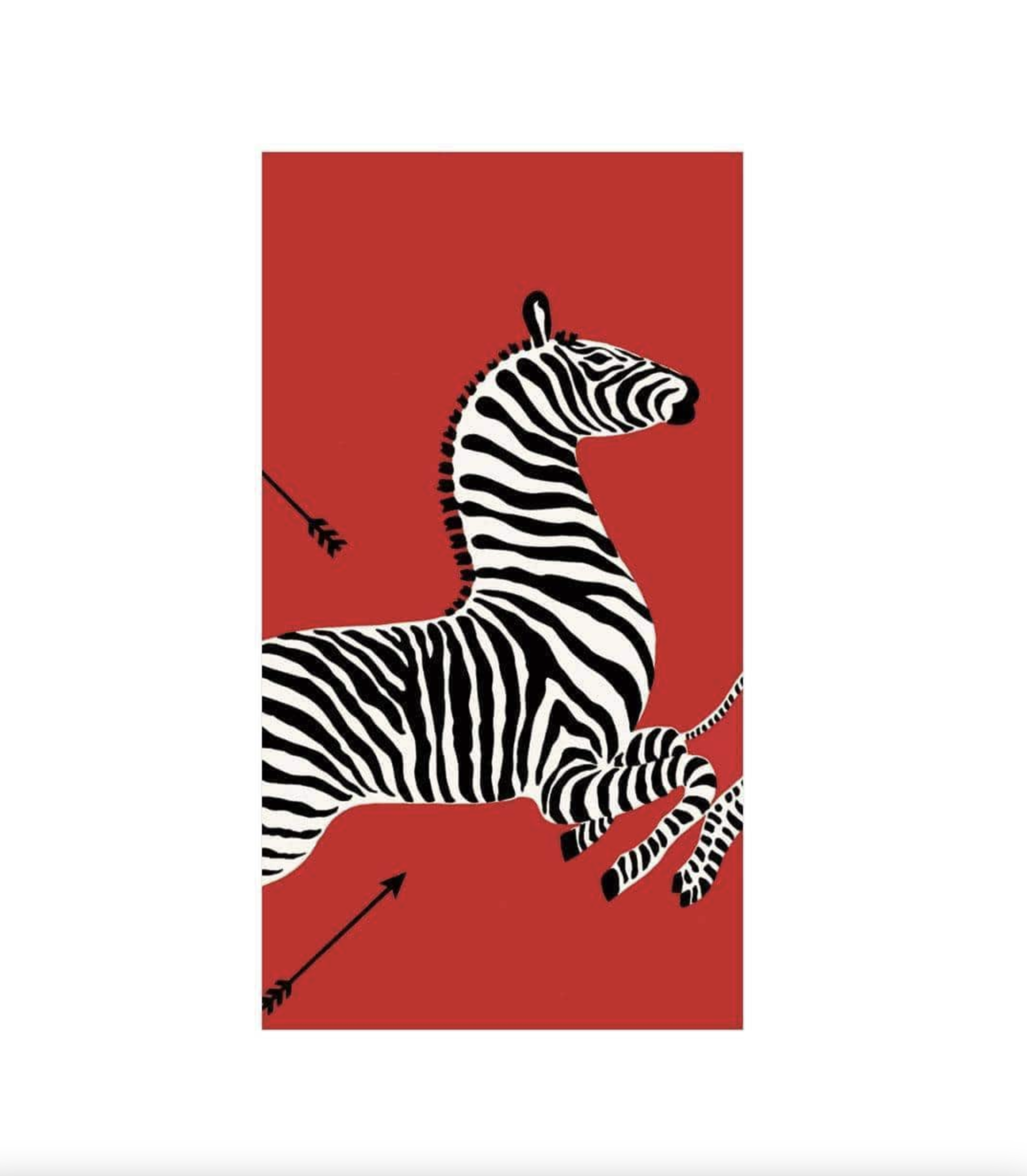 Zebras Paper Guest Towel Napkins in Red