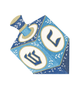 Dreidel Die-Cut Paper Linen Luncheon Napkins