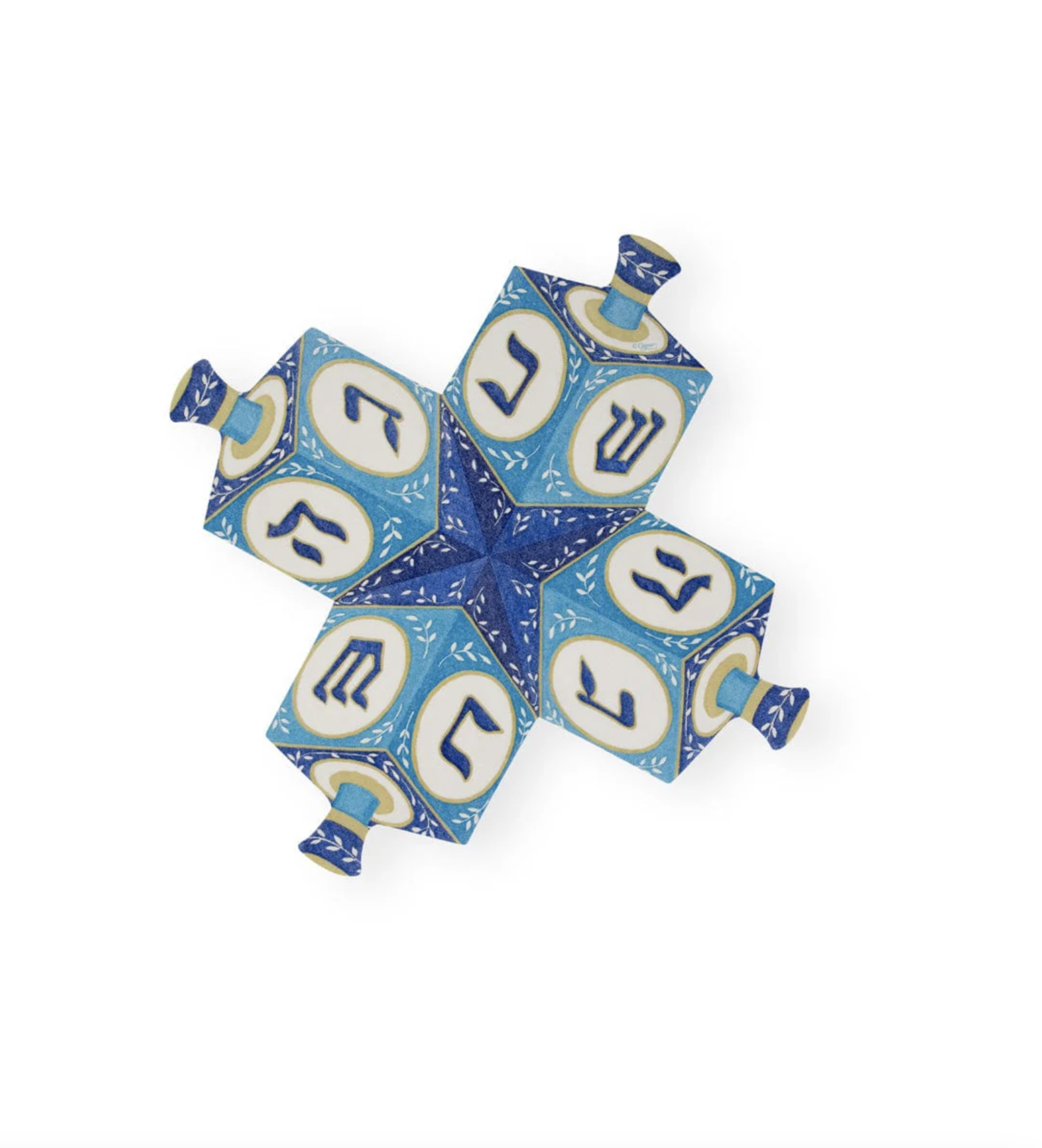 Dreidel Die-Cut Paper Linen Luncheon Napkins