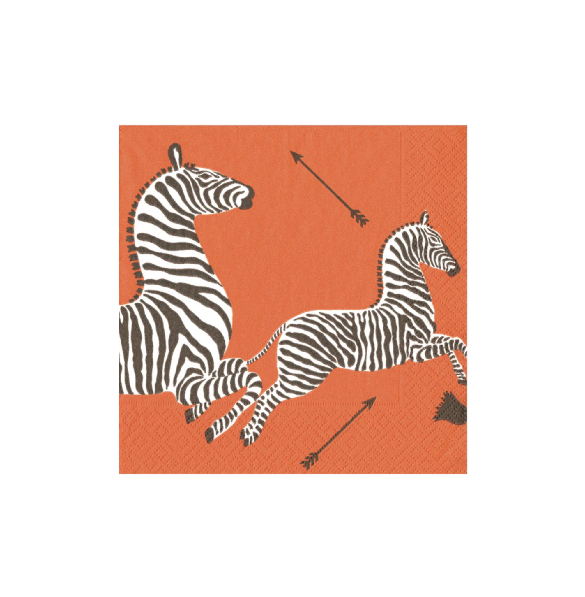 Zebras Orange Cocktail Napkins