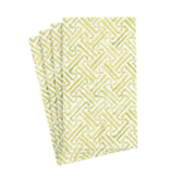 Fretwork Paper Guest Towel Napkins in Moss Green