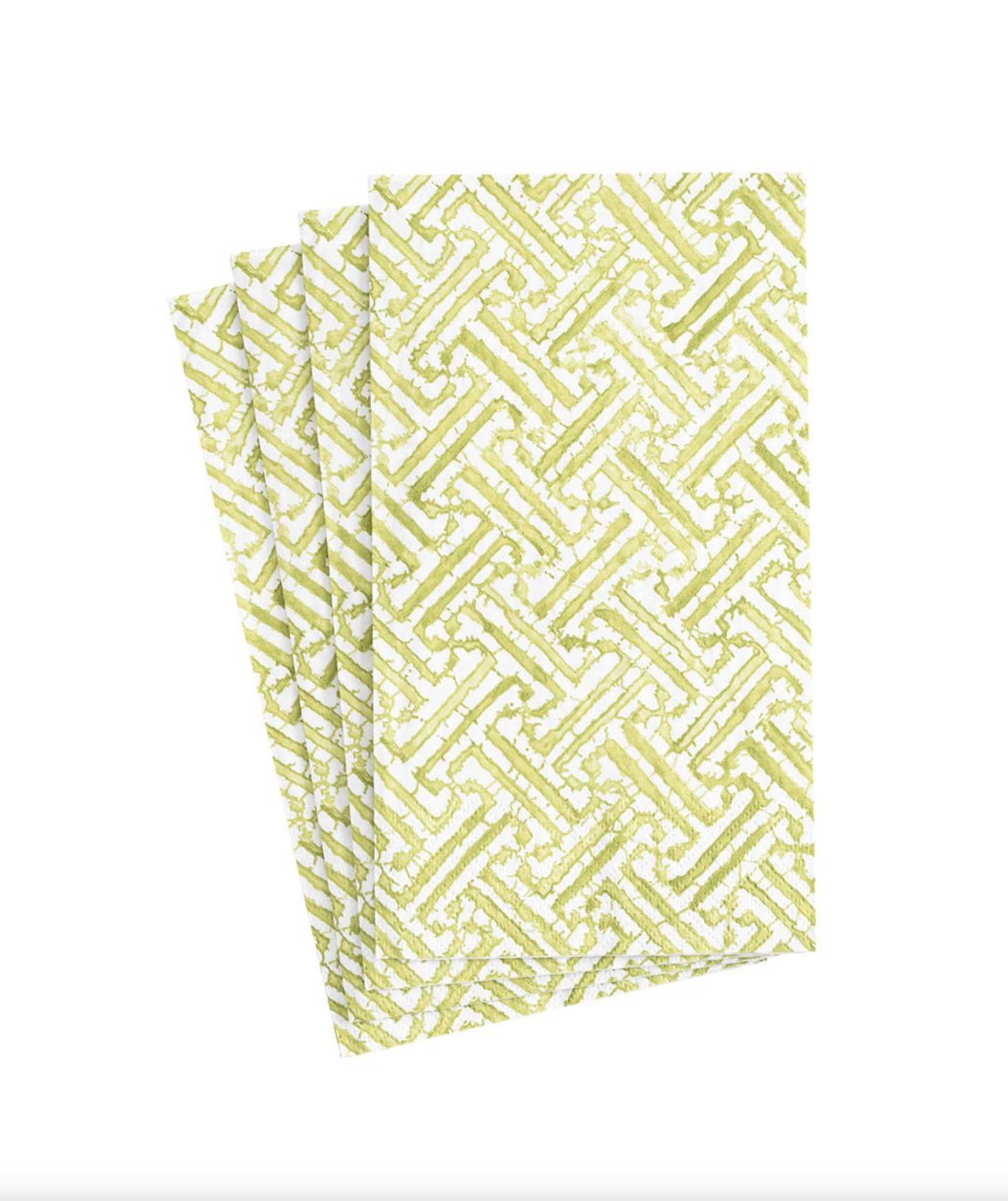 Fretwork Paper Guest Towel Napkins in Moss Green