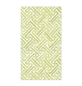 Fretwork Paper Guest Towel Napkins in Moss Green
