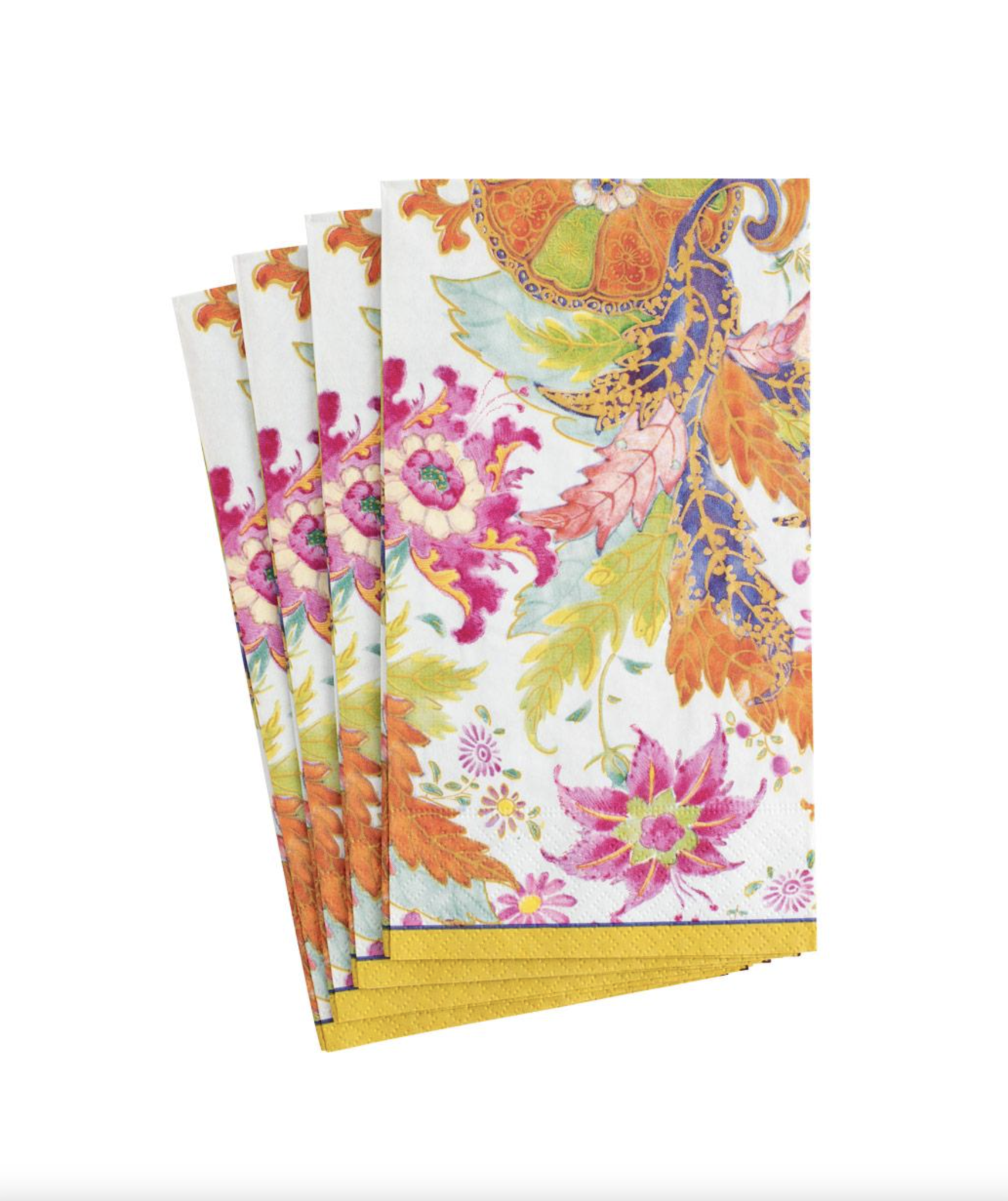Tobacco Leaf Paper Guest Towel Napkins in Ivory