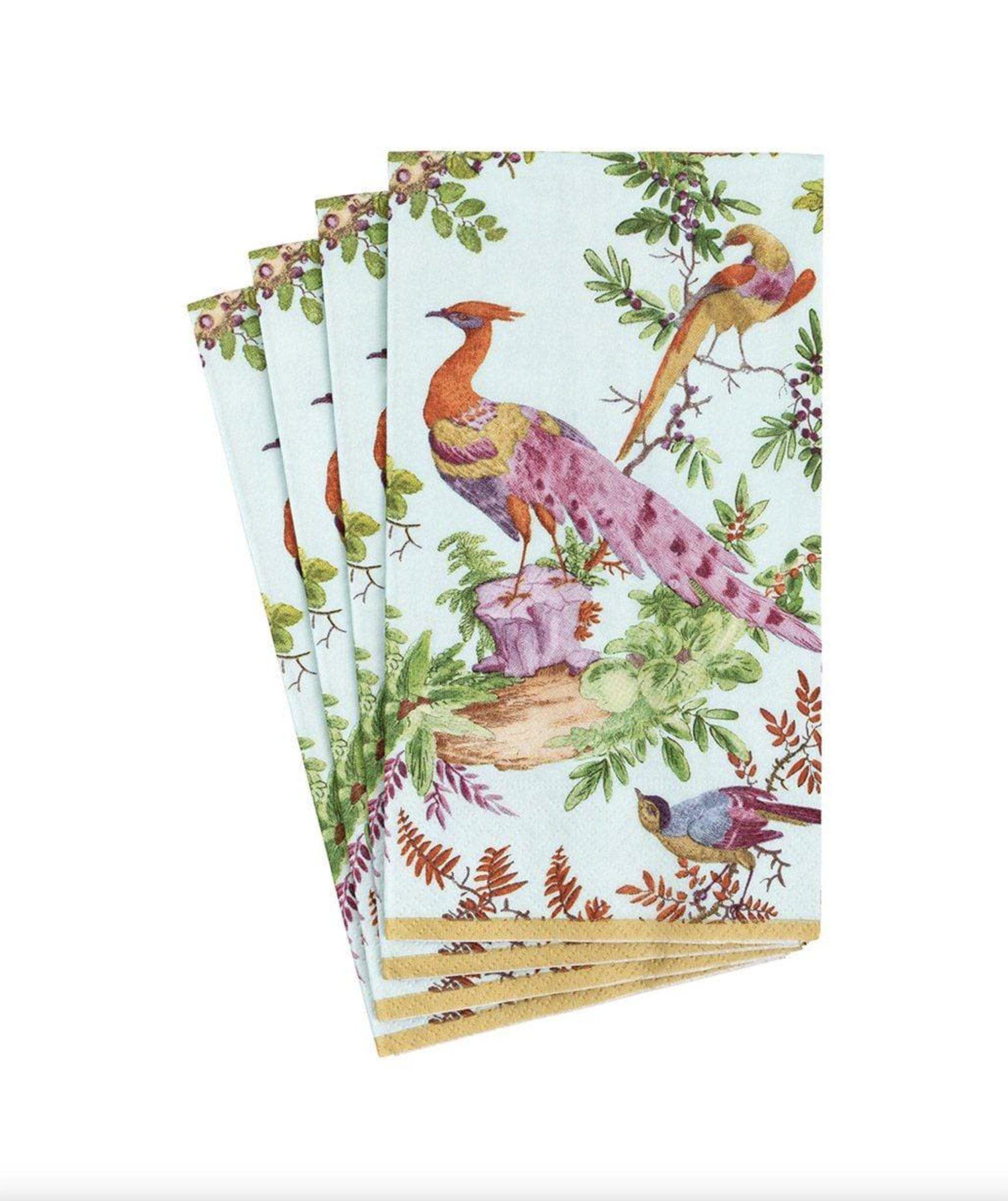 Chelsea Birds Paper Guest Towel Napkins in Celadon