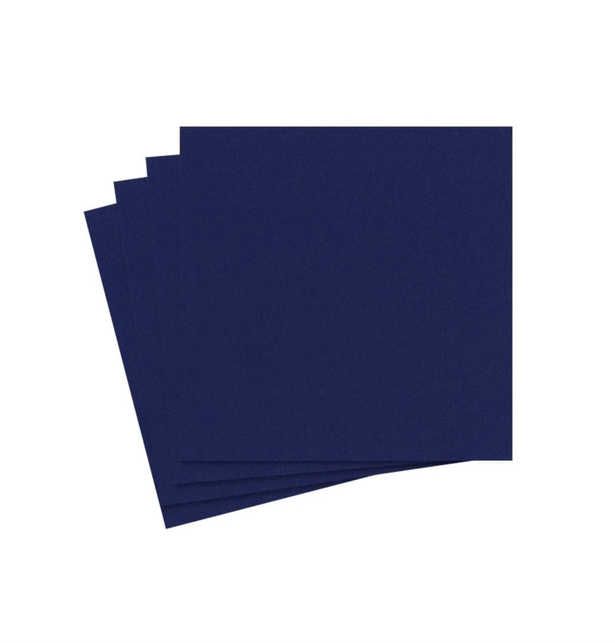 Paper Linen Solid Cocktail Napkins in Navy Blue