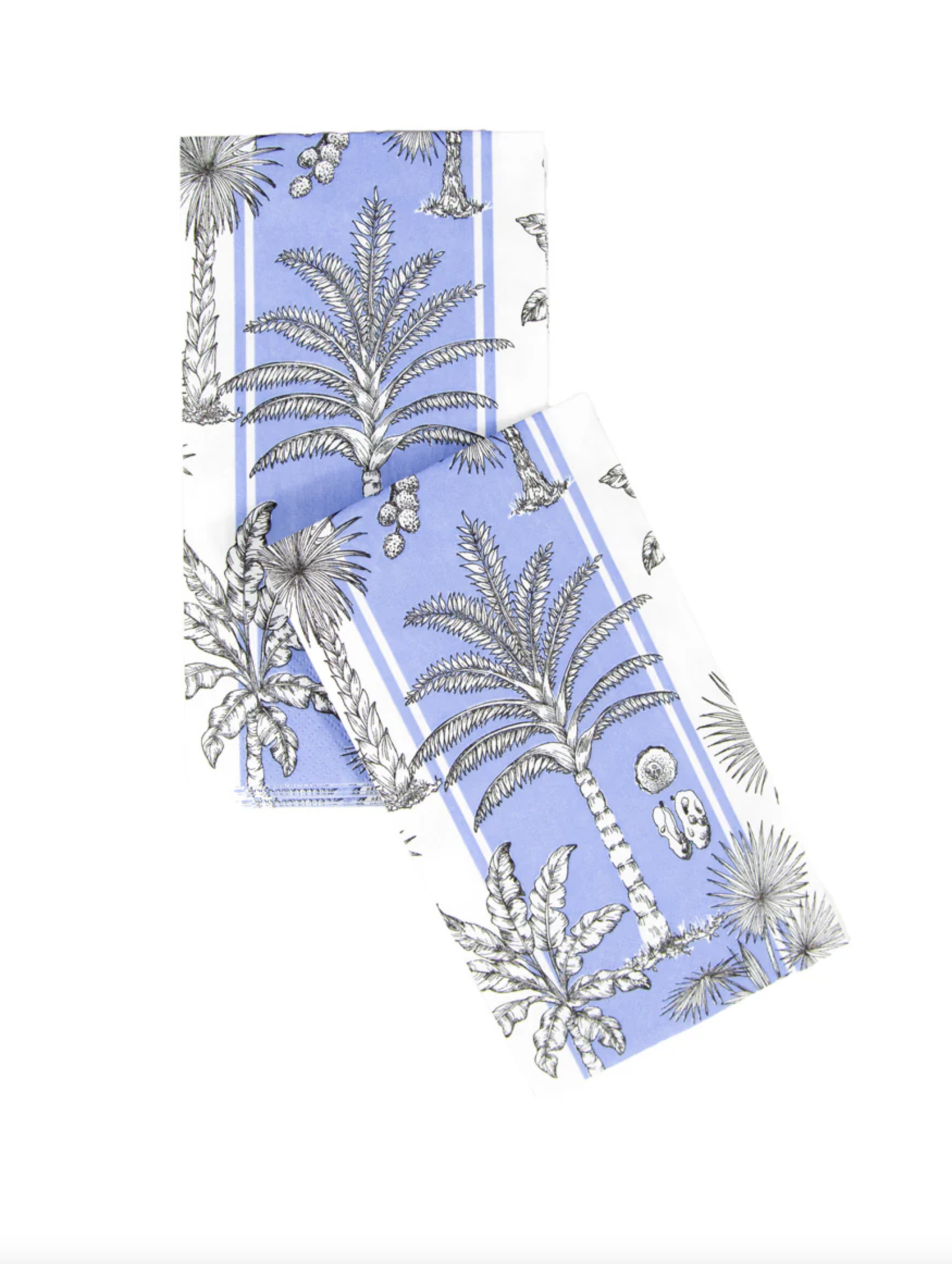 Southern Palms Blue & White Guest Towel Napkins