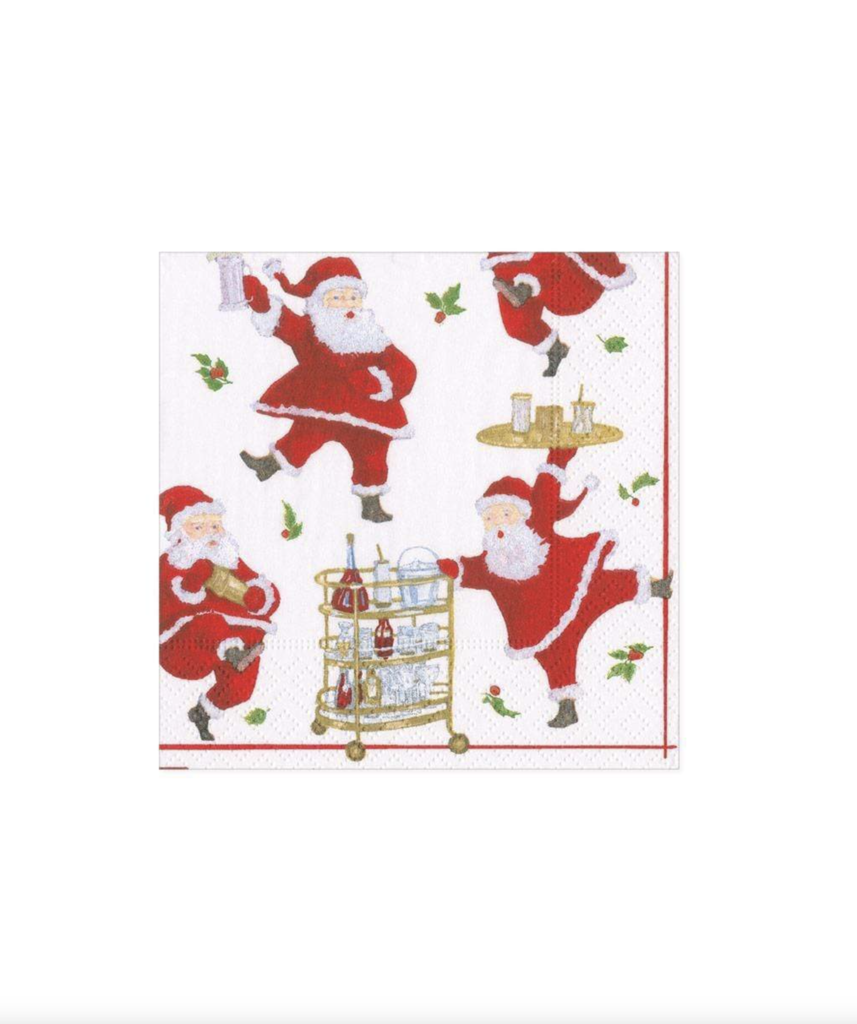 Cocktails with Santas Paper Cocktail Napkins