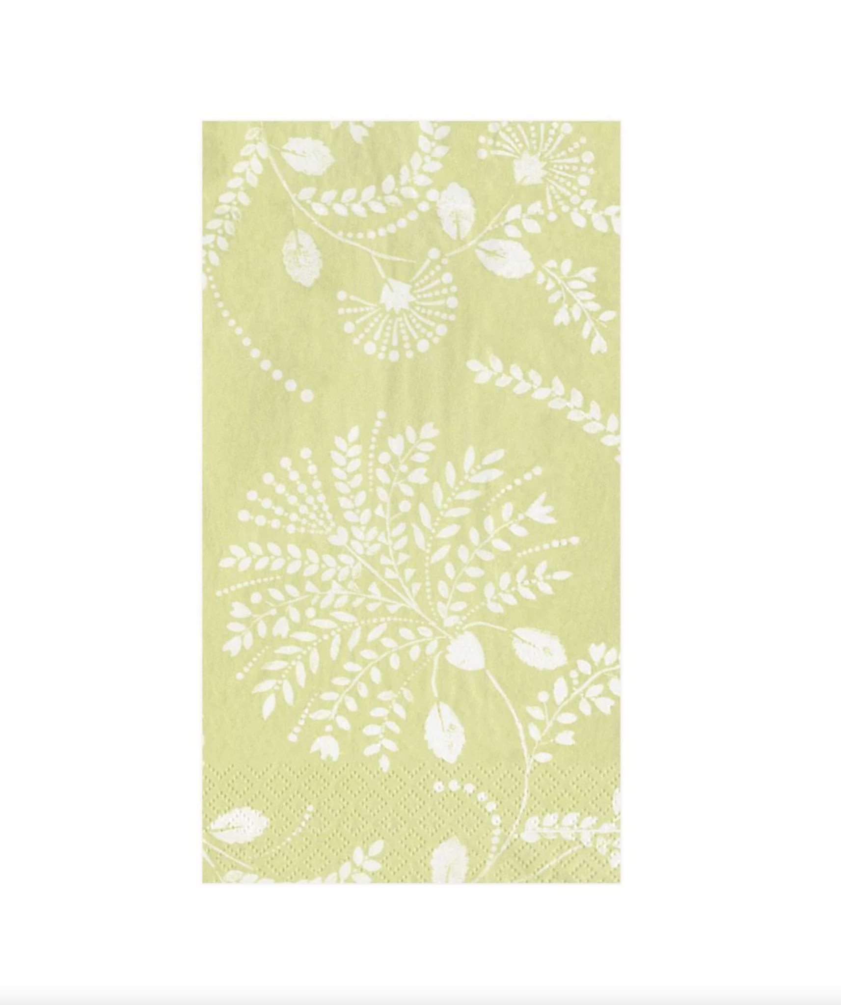 Trailing Floral Paper Guest Towel Napkins in Pale Green