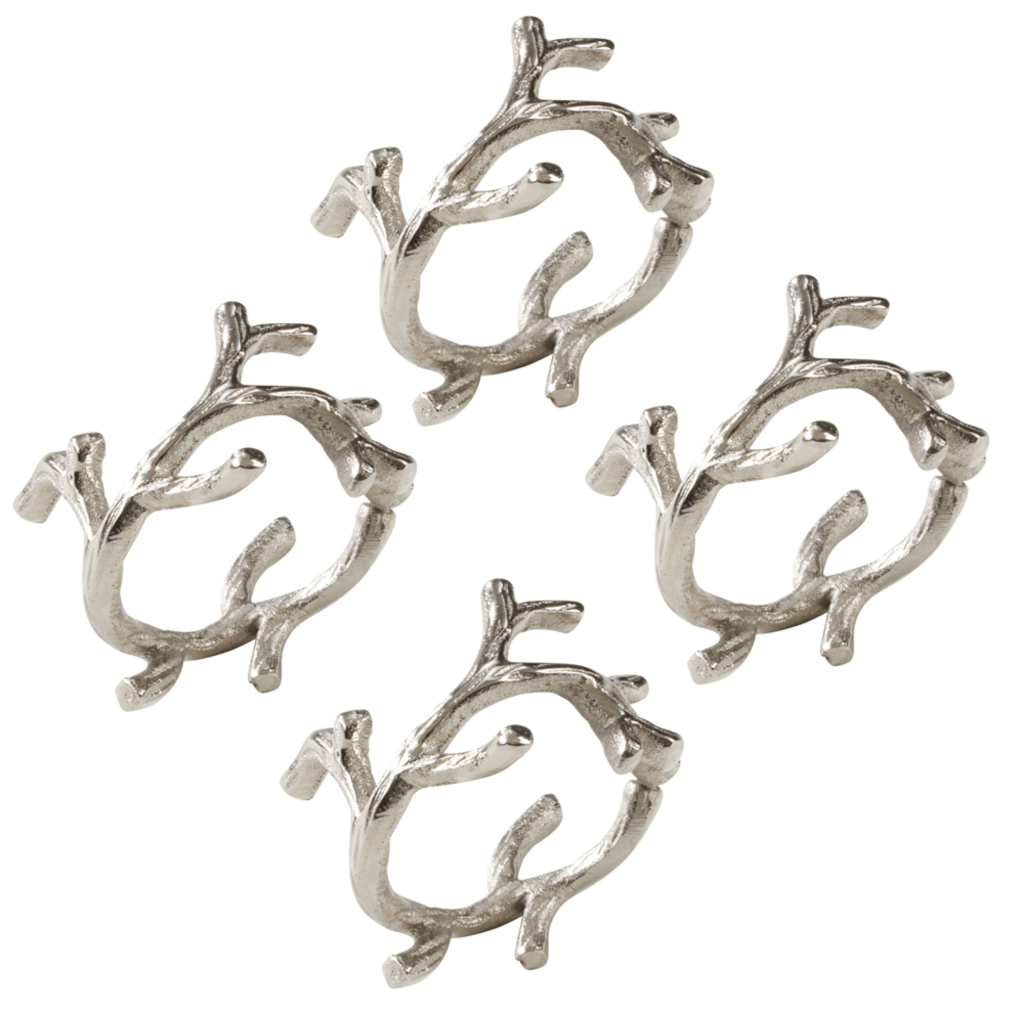 Coral Napkin Rings Silver