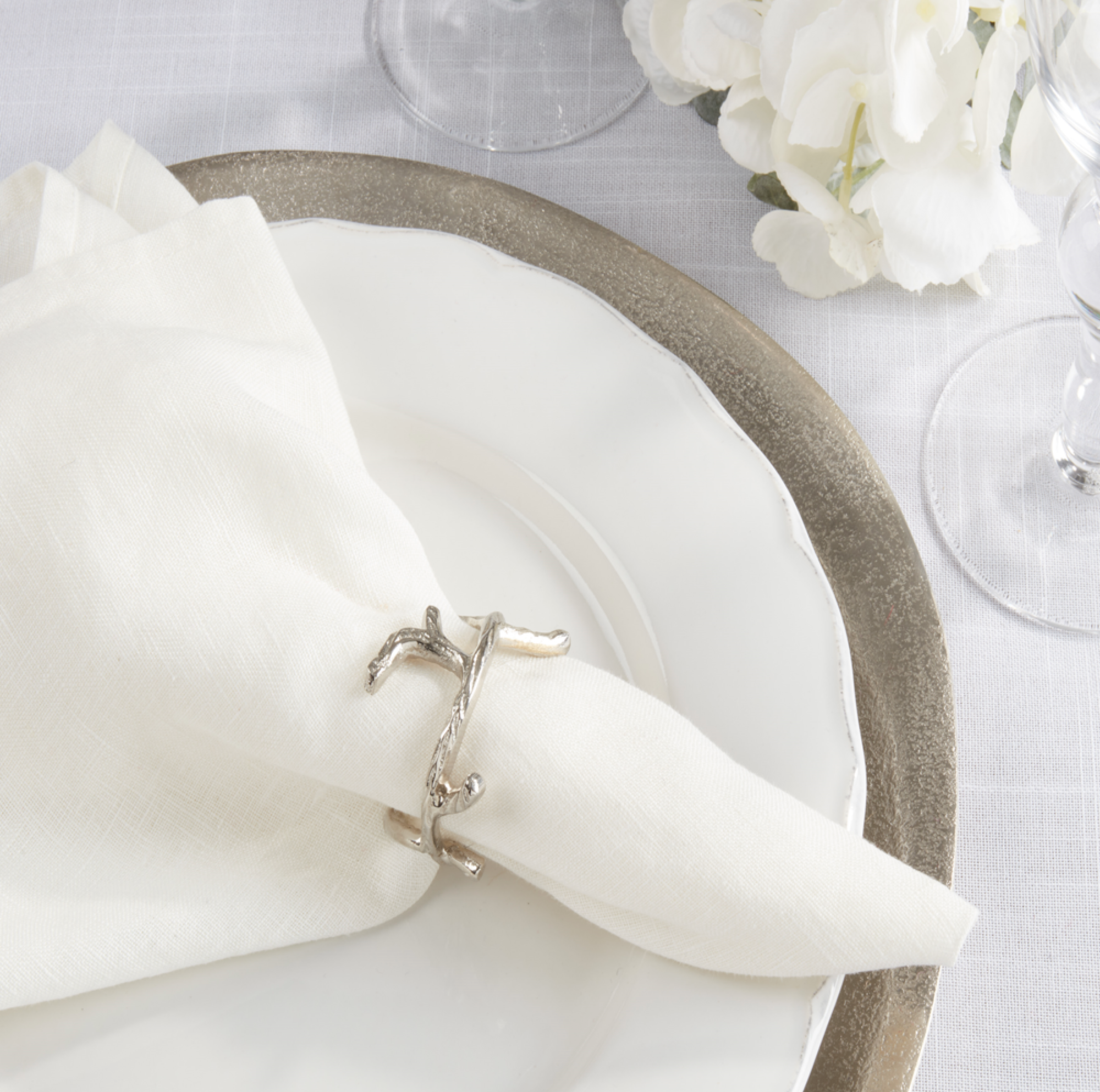 Coral Napkin Rings Silver