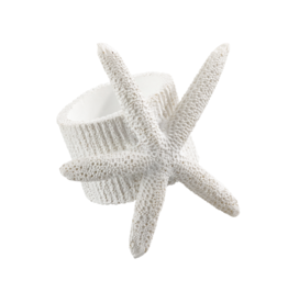 Starfish Napkin Ring White