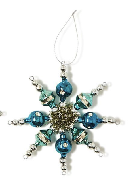 Snowflakes Hand-Crafted Glass Beads Ornament