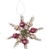 Snowflakes Hand-Crafted Glass Beads Ornament