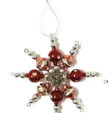 Snowflakes Hand-Crafted Glass Beads Ornament